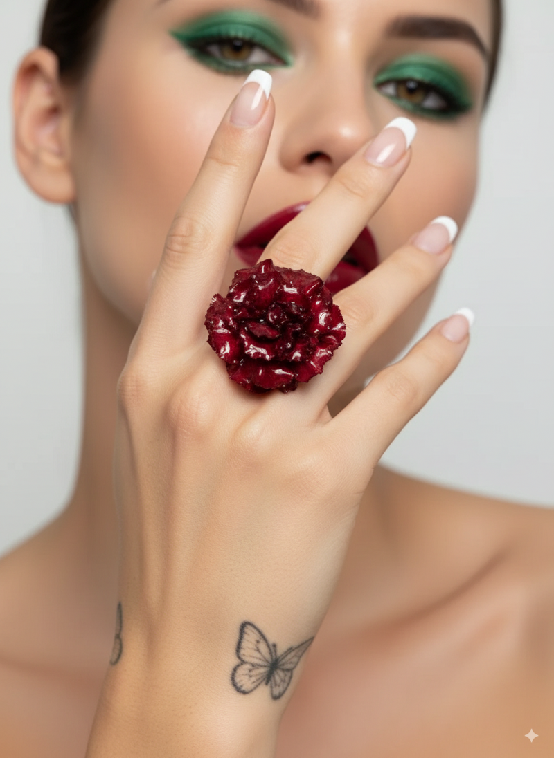 Joyería con Claveles Naturales