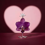 Aretes Mini Orquídea Morada y Zirconia