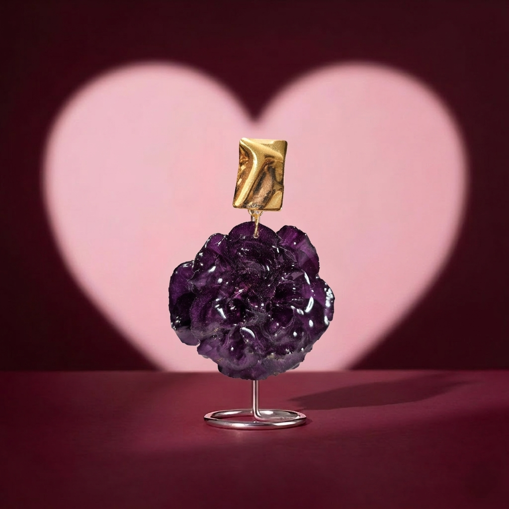 Aretes Clavel Ultravioleta