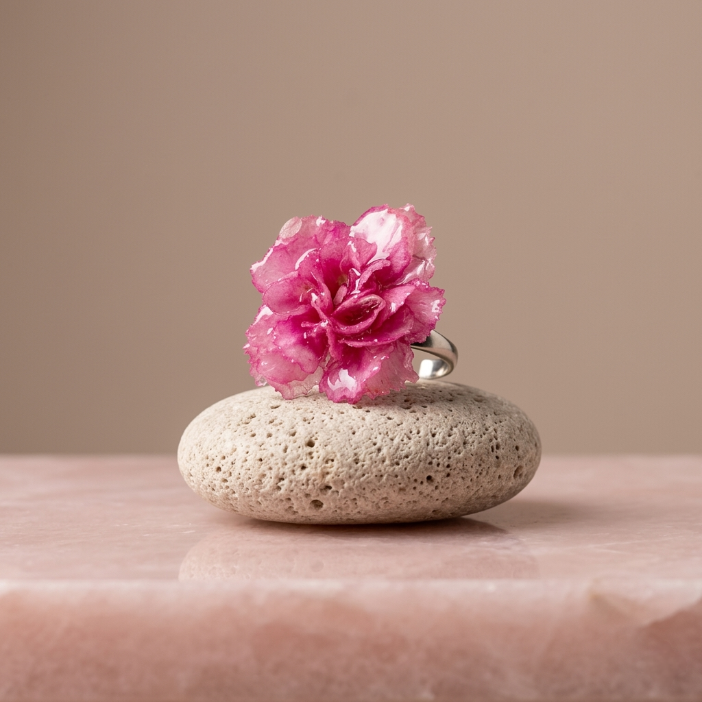 Anillo Clavel Rosa