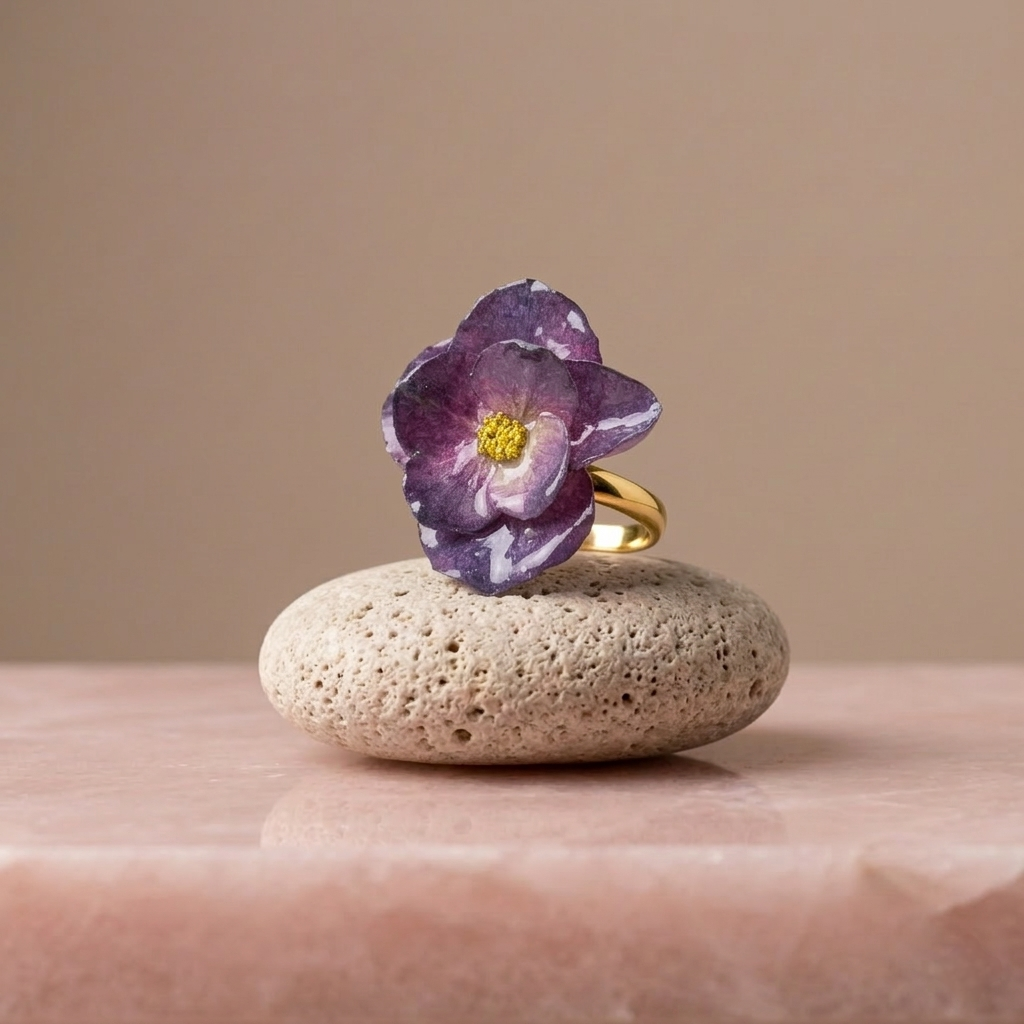 Anillo Hortensia Morada