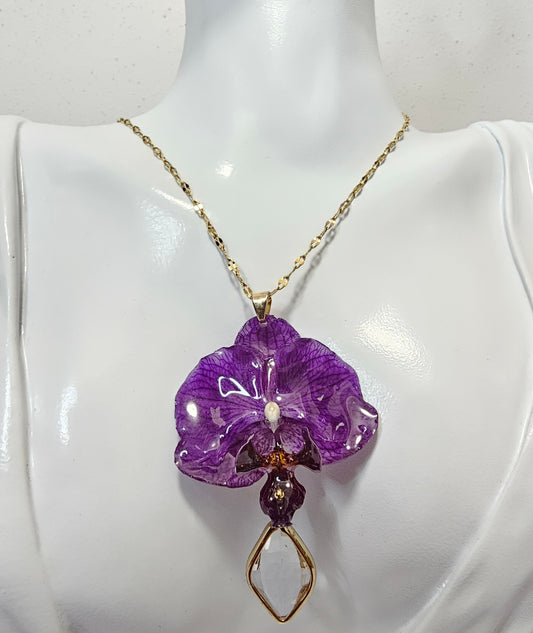 Collar Mini Orquídea Morada