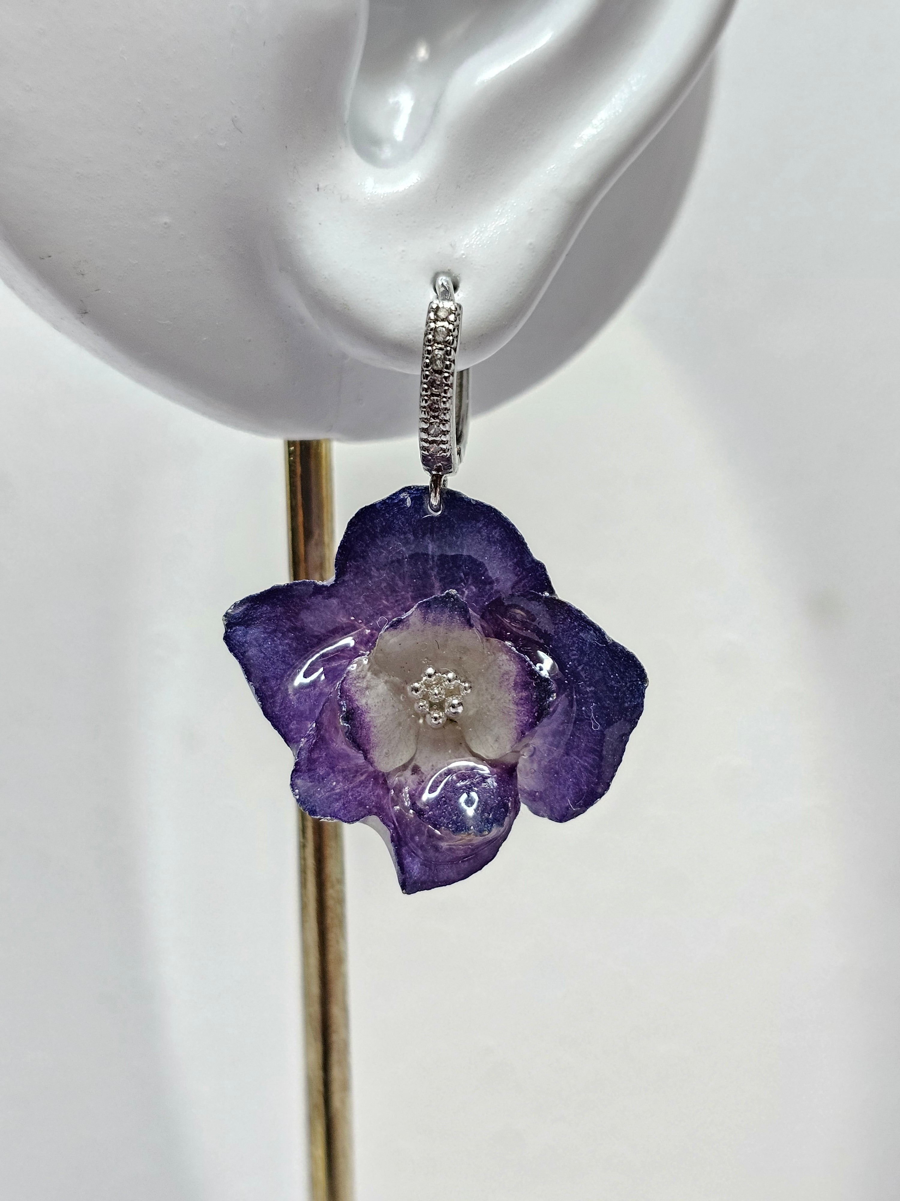 Aretes Hortensia Morada