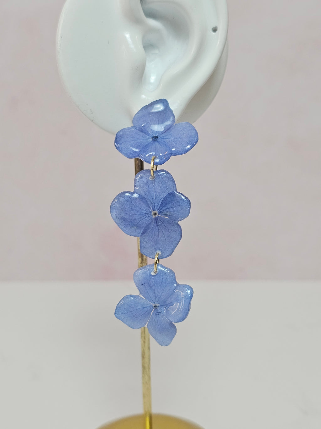 Aretes Hortensia Azul