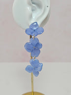 Aretes Hortensia Azul
