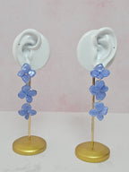 Aretes Hortensia Azul