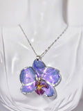 Collar Orquídea Morado Tornasol