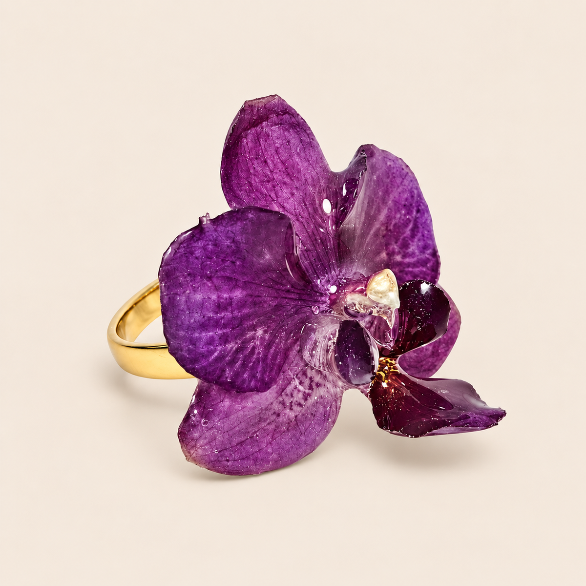 Anillo de Orquídea Morada