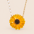 Collar de Girasol Premium artesanal con flor natural preservada — ISAMOR