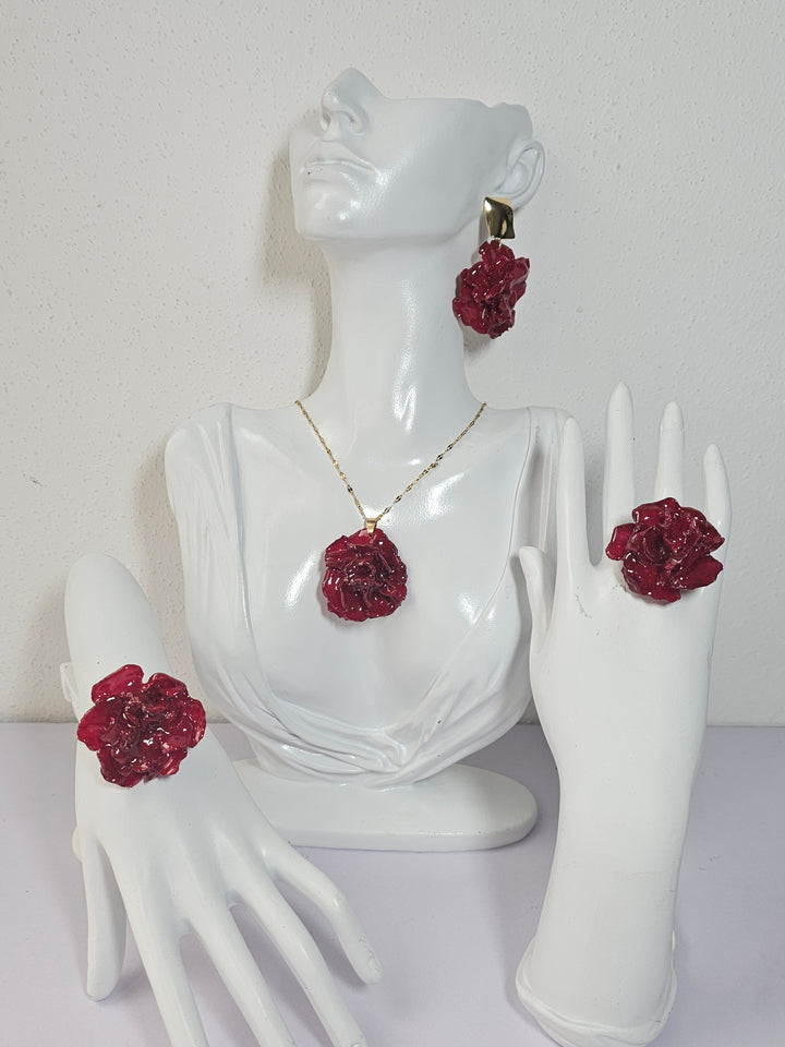 Conjunto de Clavel Rojo