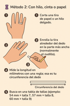 Guía para medir la talla de un anillo en casa — método 2 — ISAMOR