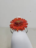 Pulsera de Gerbera Naranja de ISAMOR con flor natural preservada y encapsulada