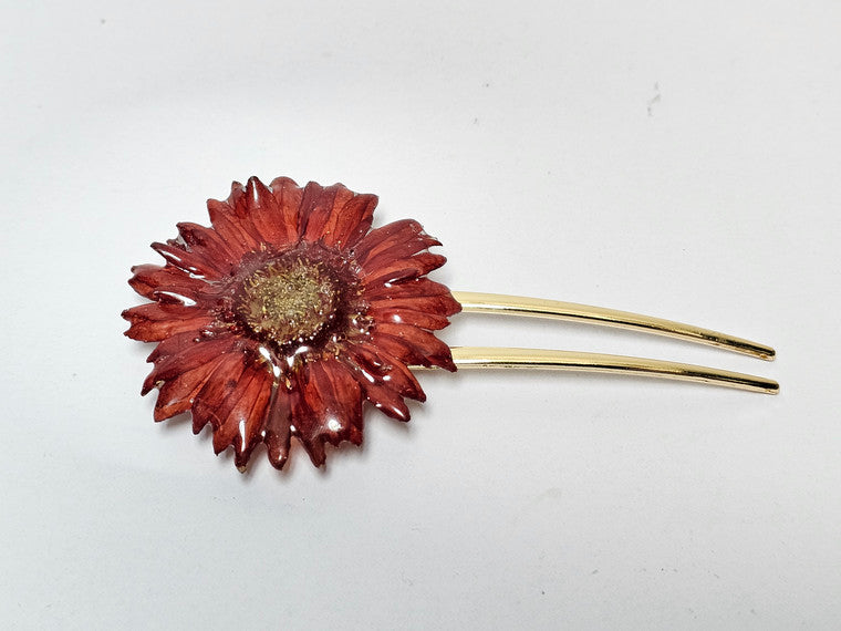 Peineta Gerbera Roja
