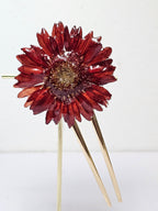 Peineta Gerbera Roja