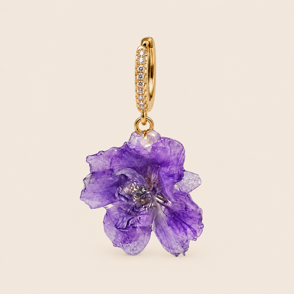 Aretes de Espuela de Caballero Morada