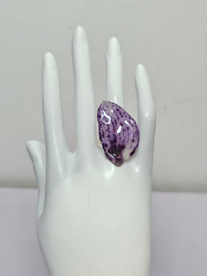 Anillo Pétalos de Orquídea Gota