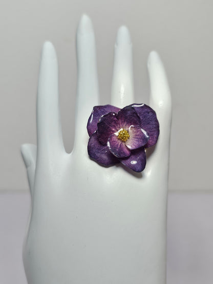 Anillo Hortensia Morada