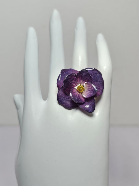 Anillo Hortensia Morada
