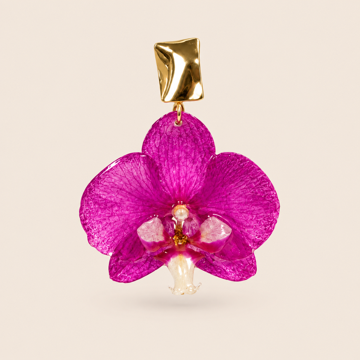 Aretes de Orquídea Magenta