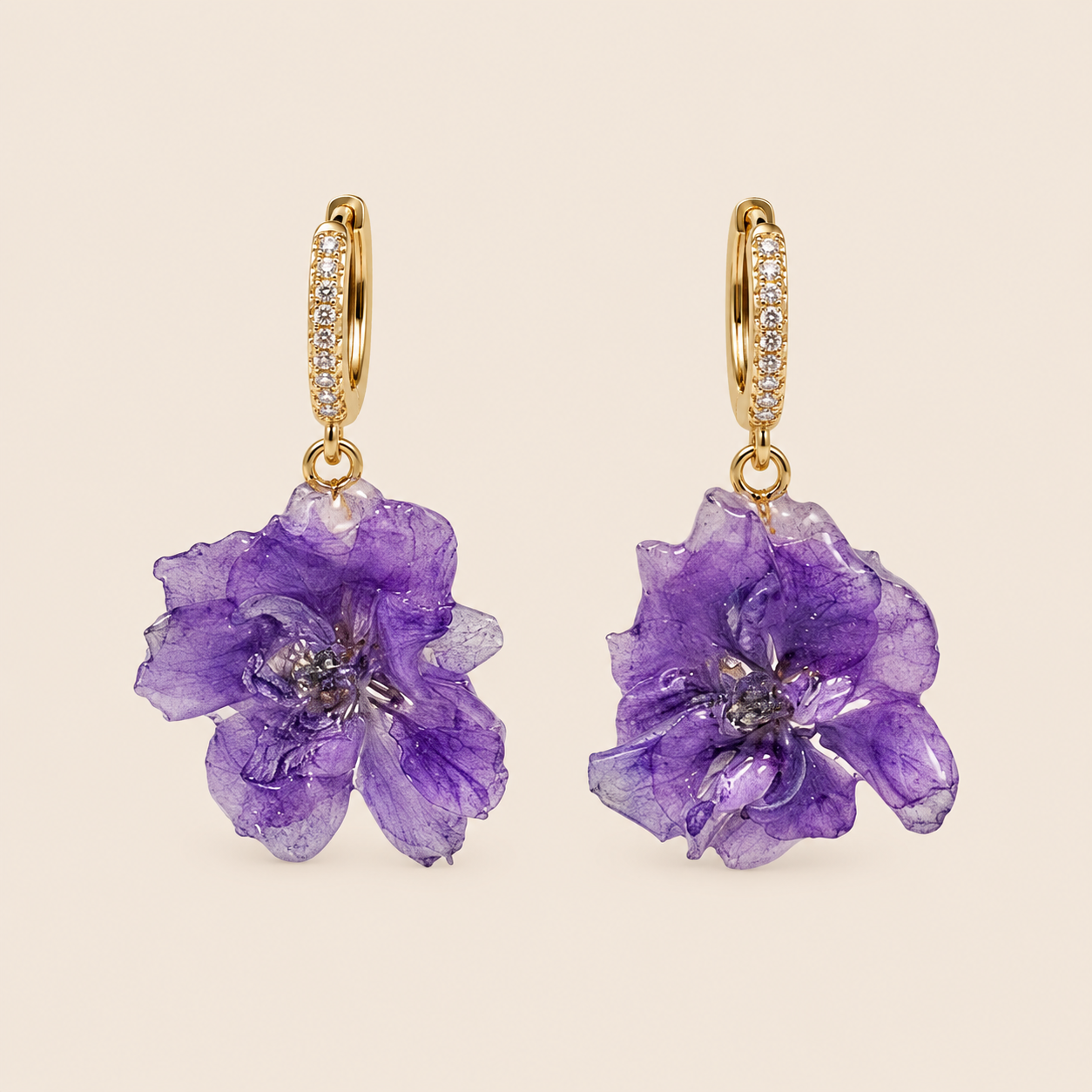 Aretes de Espuela de Caballero Morada