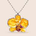 Collar de Orquídea Naranja Tornasol