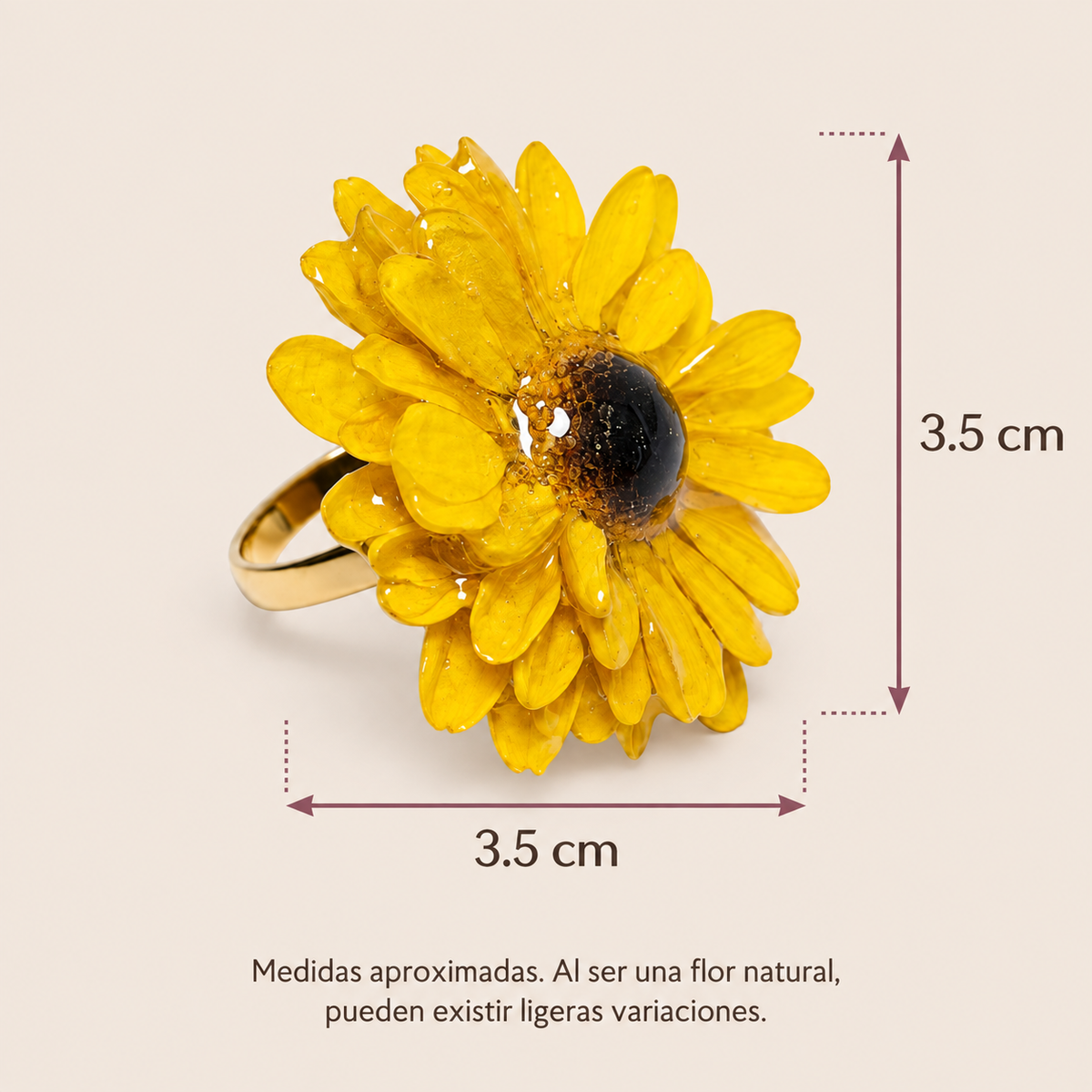 Anillo de Mini Girasol