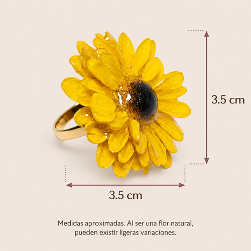 Anillo de Mini Girasol
