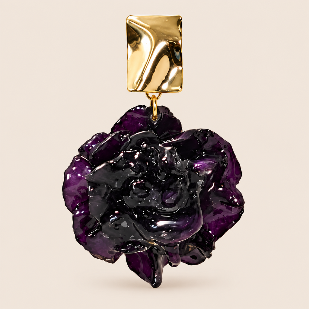 Aretes de Clavel Morado