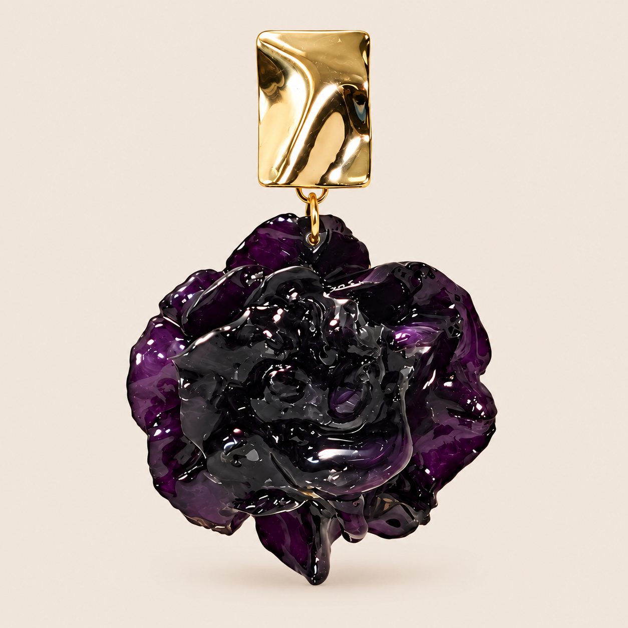 Aretes de Clavel Morado