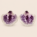 Aretes de Pétalos de Orquídea Abanico