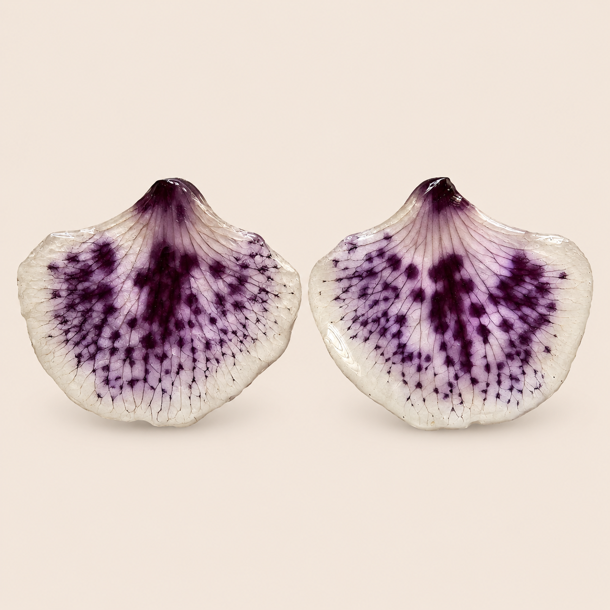 Aretes de Pétalos de Orquídea Abanico