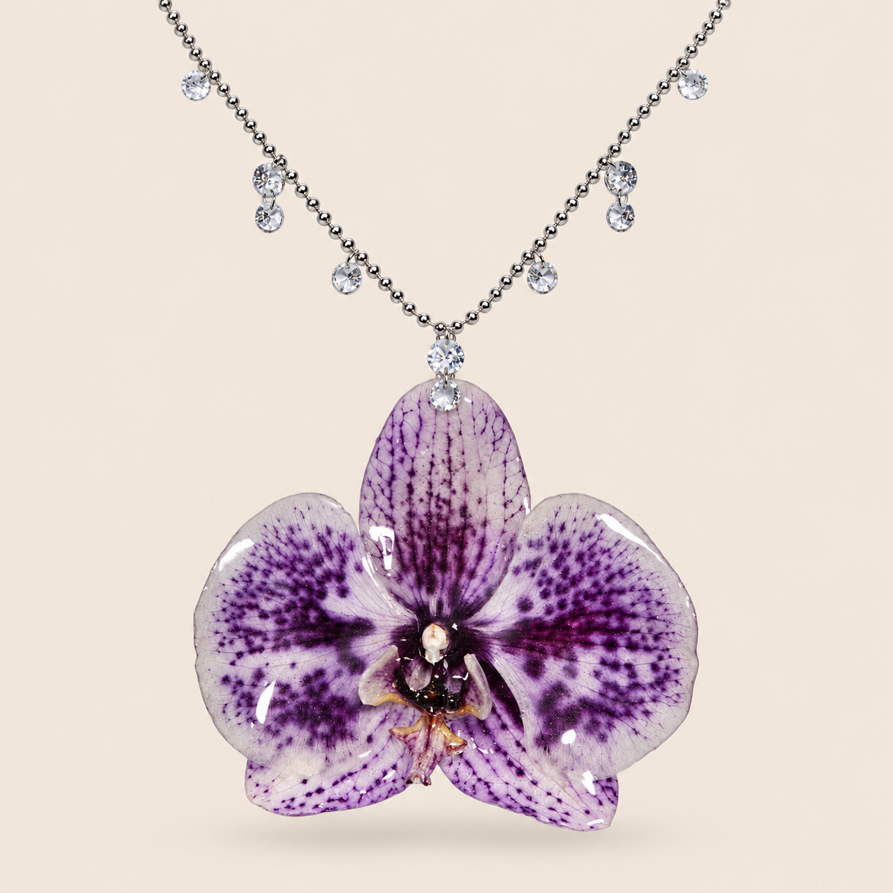 Collar de Orquídea Púrpura