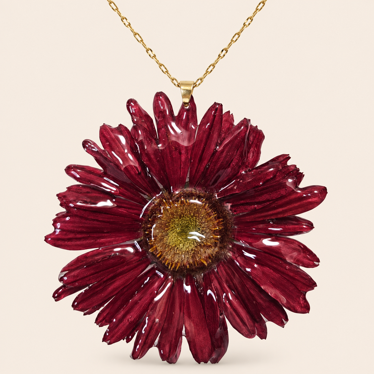 Collar de Gerbera Roja