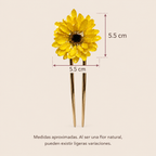 Peineta con Mini Girasol