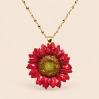 Collar de Mini Gerbera Rosa