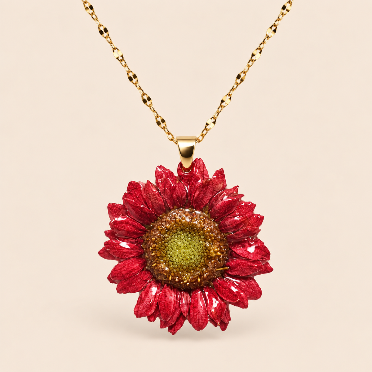 Collar de Mini Gerbera Rosa