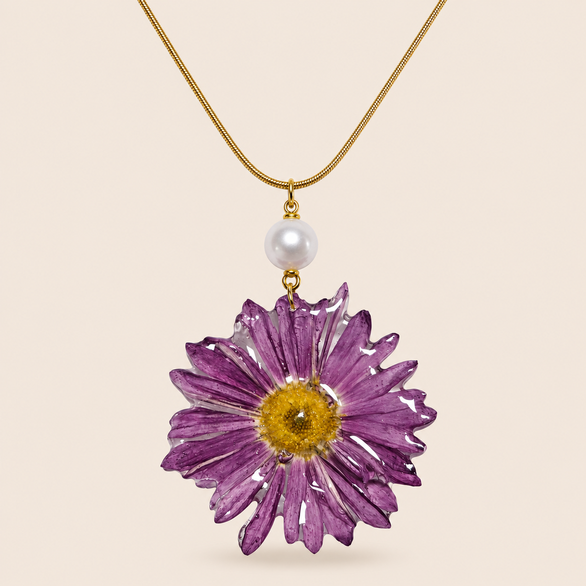 Collar de Margarita Morada