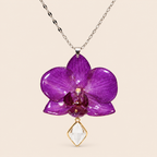 Collar de Mini Orquídea Morada