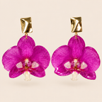 Aretes de Orquídea Magenta
