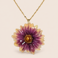 Collar de Margarita Amarilla y Morada