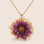 Collar de Margarita Amarilla y Morada